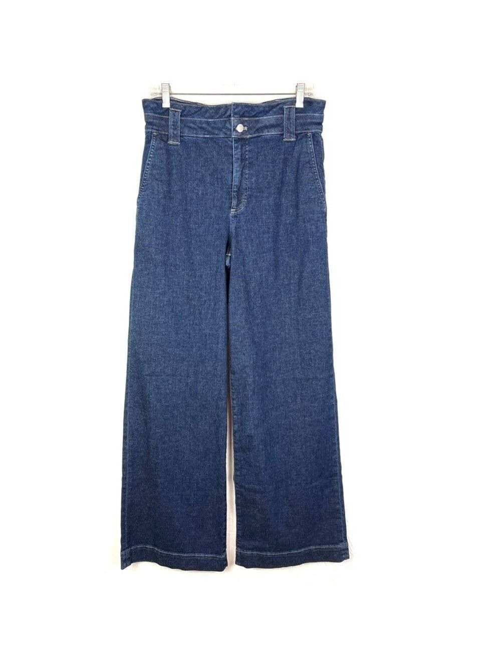 J. Crew Wide Leg Jeans Dark Wash Size 28 Tall